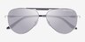 Armani Exchange AX2060S Matte Silver MétalSoleil de Lunette de vue d'EyeBuyDirect, Vue Rapprochée