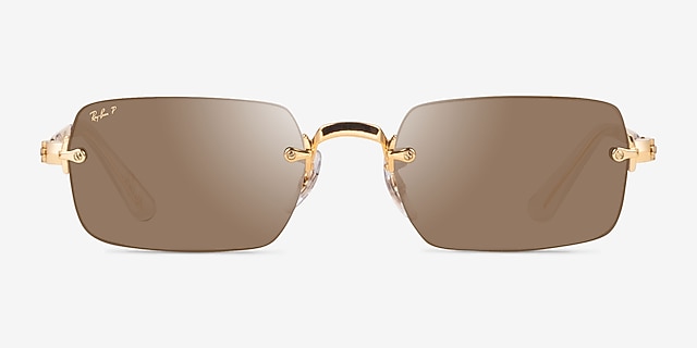 Ray-Ban RB3928 Arista Gold MetalSunglass Frames from EyeBuyDirect, Front View