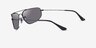 Ray-Ban RB3780 Black MetalSunglass Frames from EyeBuyDirect, Side View
