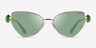 Swarovski SK7003 Doré MétalSoleil de Lunette de vue d'EyeBuyDirect, Vue de Face