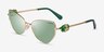 Swarovski SK7003 Doré MétalSoleil de Lunette de vue d'EyeBuyDirect, Vue d'Angle