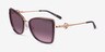 Michael Kors MK1067B Corsica Rose Gold Cordovan MetalSunglass Frames from EyeBuyDirect, Angle View