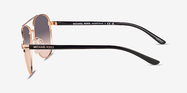 Michael Kors MK5007 Hvar Rose Gold MetalSunglass Frames from EyeBuyDirect, Side View