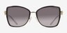 Michael Kors MK1067B Corsica Light Gold Black MétalSoleil de Lunette de vue d'EyeBuyDirect, Vue de Face