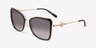 Michael Kors MK1067B Corsica Light Gold Black MétalSoleil de Lunette de vue d'EyeBuyDirect, Vue d'Angle