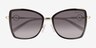 Michael Kors MK1067B Corsica Light Gold Black MétalSoleil de Lunette de vue d'EyeBuyDirect, Vue Rapprochée