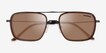 Emporio Armani EA2162 Matte Black Brown MetalSunglass Frames from EyeBuyDirect, Closed View