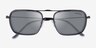 Emporio Armani EA2162 Matte Black Blue MetalSunglass Frames from EyeBuyDirect, Closed View