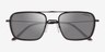 Emporio Armani EA2162 Matte Black Gray MétalSoleil de Lunette de vue d'EyeBuyDirect, Vue Rapprochée
