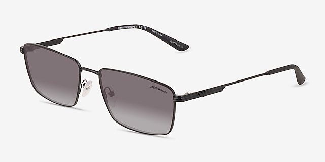 Emporio Armani EA2169 Matte Black MetalSunglass Frames from EyeBuyDirect, Angle View