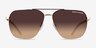 Armani Exchange AX2057S Matte Pale Gold MetalSunglass Frames d'EyeBuyDirect, Vue de Face