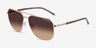 Armani Exchange AX2057S Matte Pale Gold MetalSunglass Frames d'EyeBuyDirect, Vue d'Angle