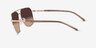 Armani Exchange AX2057S Matte Pale Gold MetalSunglass Frames d'EyeBuyDirect, Vue de Côté