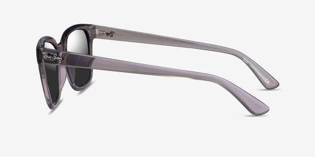 Ray-Ban RB4323 Transparent Gray PlasticSunglass Frames from EyeBuyDirect, Side View