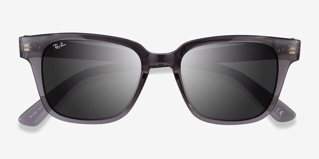 Ray-Ban RB4323 Transparent Gray PlasticSunglass Frames from EyeBuyDirect, Closed View
