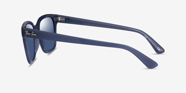 Ray-Ban RB4323 Transparent Dark Blue PlasticSunglass Frames from EyeBuyDirect, Side View