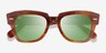Ray-Ban State Street Havana On Transparent Beige AcetateSunglass Frames from EyeBuyDirect, Closed View