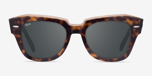 Ray-Ban State Street Havana On Transparent Brown AcetateSunglass Frames from EyeBuyDirect, Front View