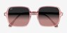 Ray-Ban Square II Transparent Pink AcetateSunglass Frames from EyeBuyDirect, Closed View
