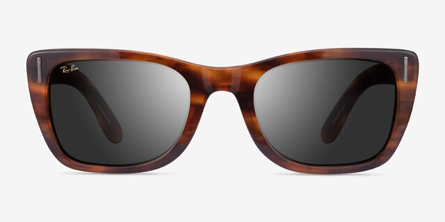 Ray-Ban Caribbean Striped Havana AcetateSunglass Frames from EyeBuyDirect, Front View