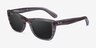 Ray-Ban Caribbean Striped Gray AcetateSunglass Frames from EyeBuyDirect, Angle View