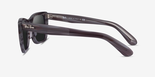 Ray-Ban Caribbean Striped Gray AcetateSunglass Frames from EyeBuyDirect, Side View