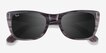 Ray-Ban Caribbean Striped Gray AcetateSunglass Frames from EyeBuyDirect, Closed View