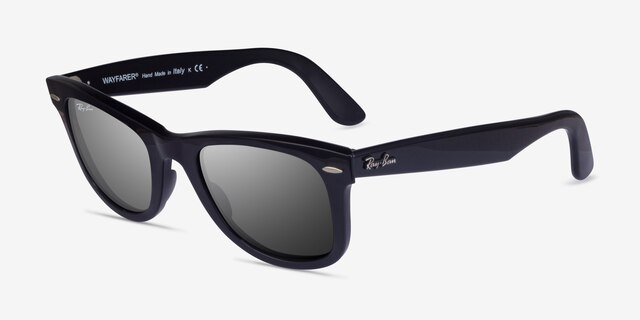 Ray-Ban RB2140 Wayfarer Black AcetateSunglass Frames from EyeBuyDirect, Angle View