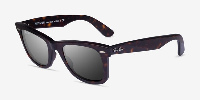 Ray-Ban RB2140 Wayfarer Tortoise AcetateSunglass Frames from EyeBuyDirect, Angle View