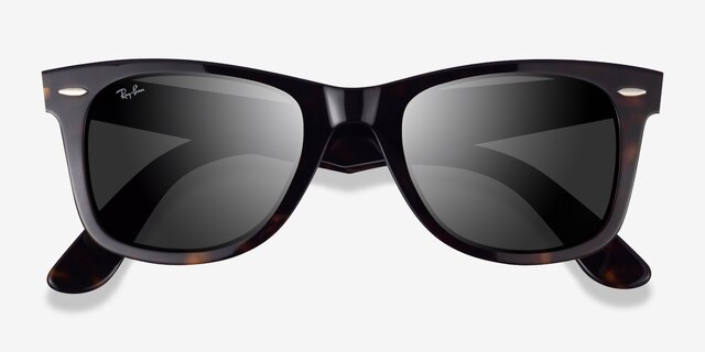 Ray-Ban RB2140 Wayfarer Tortoise AcetateSunglass Frames from EyeBuyDirect, Closed View
