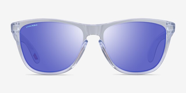 Oakley Frogskins Polished Clear PlasticSunglass Frames from EyeBuyDirect, Front View