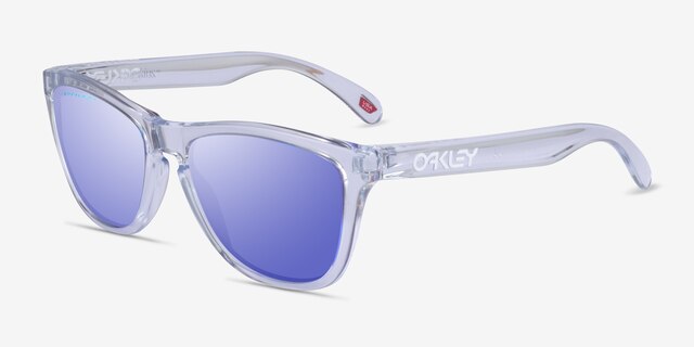 Oakley Frogskins Polished Clear PlasticSunglass Frames from EyeBuyDirect, Angle View