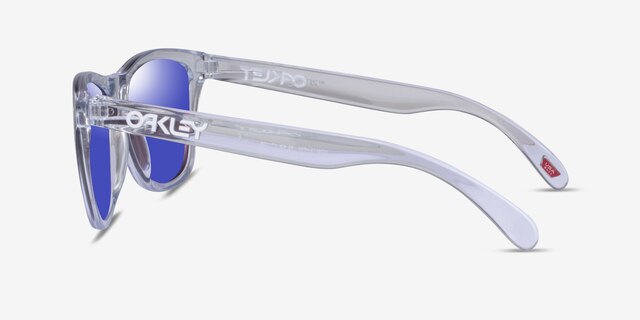 Oakley Frogskins Polished Clear PlasticSunglass Frames from EyeBuyDirect, Side View