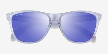 Oakley Frogskins - Square Polished Clear Frame Sunglasses For Men |  Eyebuydirect