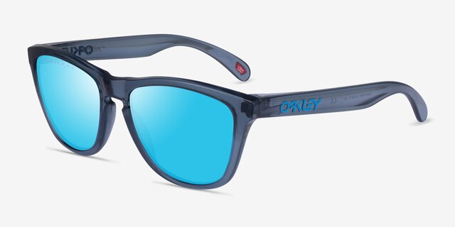 Oakley Frogskins Crystal Black PlasticSunglass Frames from EyeBuyDirect, Angle View