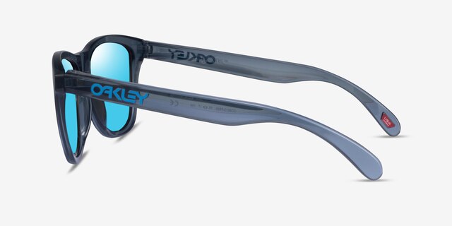 Oakley Frogskins Crystal Black PlasticSunglass Frames from EyeBuyDirect, Side View
