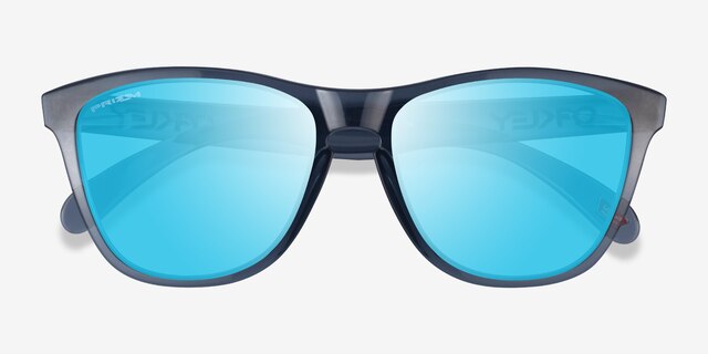 Oakley Frogskins Crystal Black PlasticSunglass Frames from EyeBuyDirect, Closed View