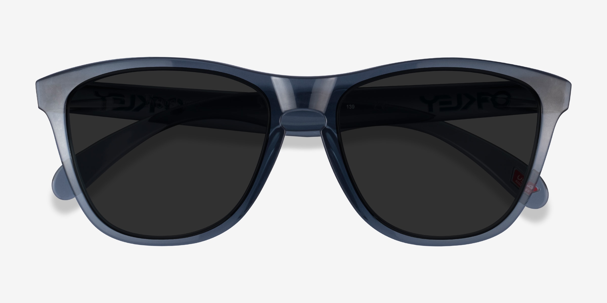 Oakley Frogskins - Square Polished Black Frame Sunglasses