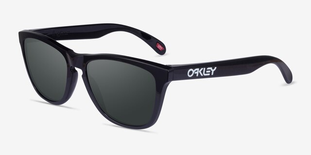 Oakley Frogskins Polished Black PlasticSunglass Frames from EyeBuyDirect, Angle View