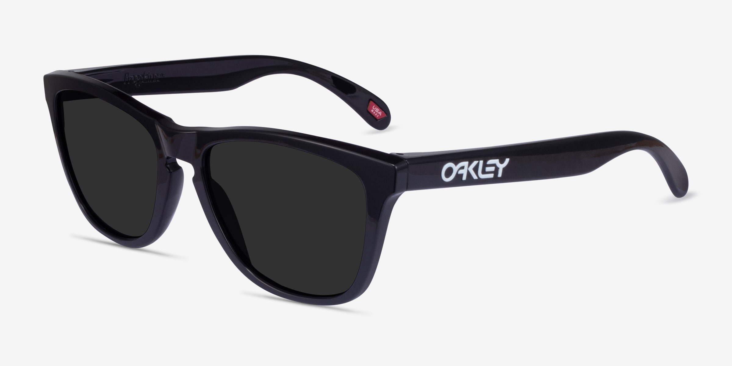 Oakley Frogskins - Square Polished Black Frame Sunglasses Oakley Frogskins - Square Polished Black Frame Sunglasses