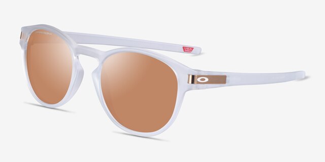 Oakley Latch Matte Clear PlasticSunglass Frames from EyeBuyDirect, Angle View