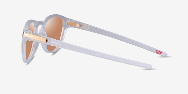 Oakley Latch Matte Clear PlasticSunglass Frames from EyeBuyDirect, Side View