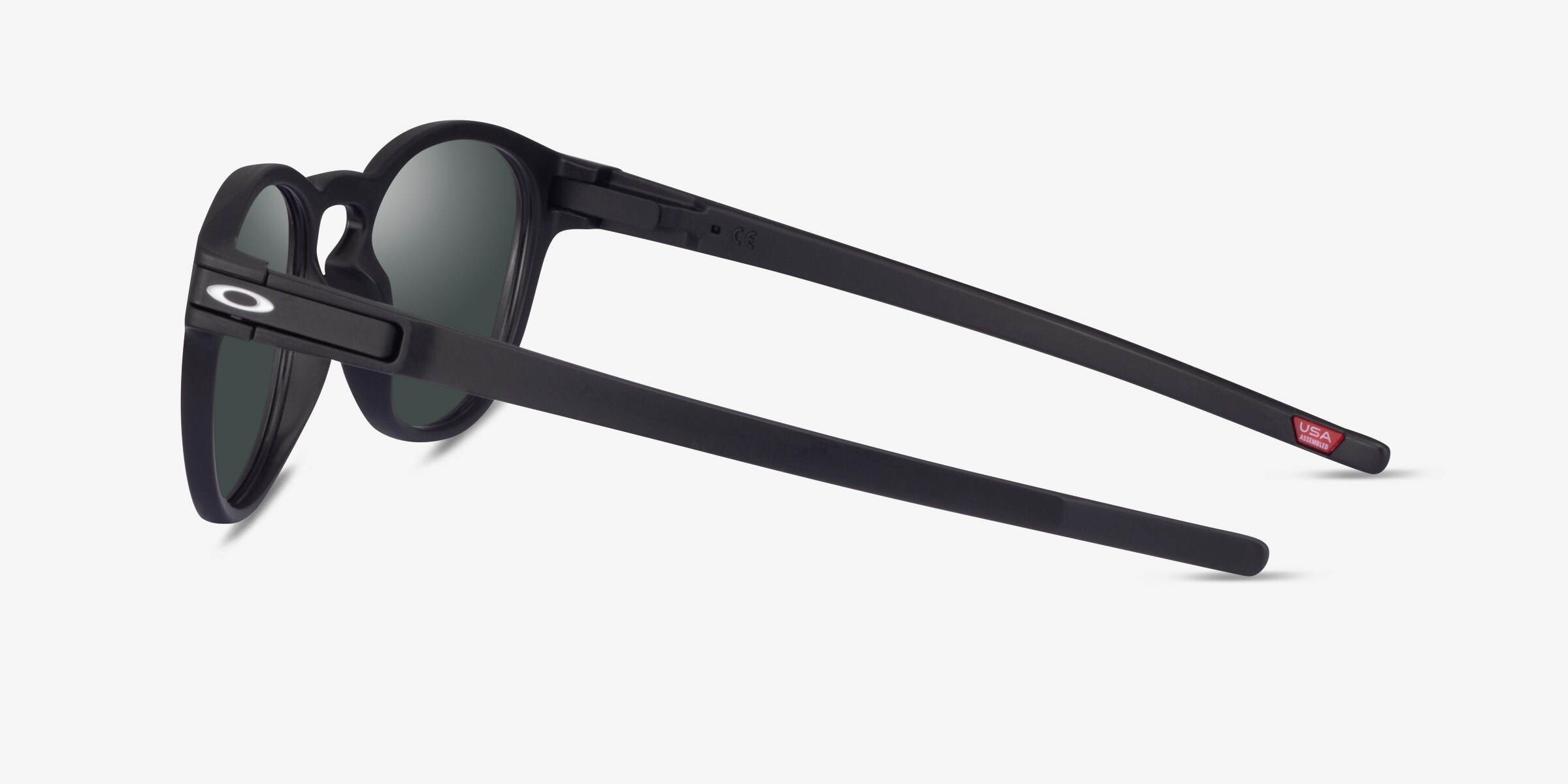 Oakley Latch - Round Matte Black Frame Sunglasses For Men