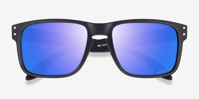 Oakley Holbrook Matte Black PlasticSunglass Frames from EyeBuyDirect, Closed View