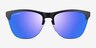 Oakley Frogskins Lite Matte Black Matte Clear PlasticSunglass Frames from EyeBuyDirect, Front View