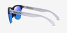 Oakley Frogskins Lite Matte Black Matte Clear PlasticSunglass Frames from EyeBuyDirect, Side View