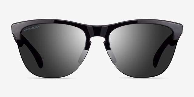 Oakley Frogskins Lite Polished Black PlasticSunglass Frames from EyeBuyDirect, Front View