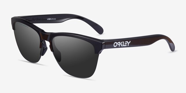 Oakley Frogskins Lite Polished Black PlasticSunglass Frames from EyeBuyDirect, Angle View