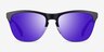 Oakley Frogskins Lite Matte Black PlasticSunglass Frames from EyeBuyDirect, Front View