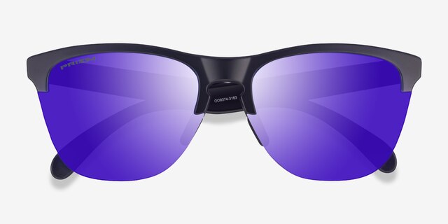 Oakley Frogskins Lite Matte Black PlasticSunglass Frames from EyeBuyDirect, Closed View